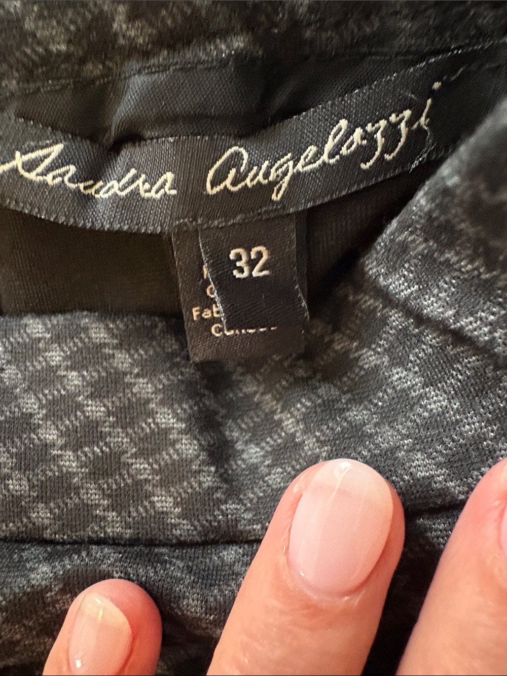 Sandra Angelozzi Black and Grey Skirt with Suit - Picture 6 of 7